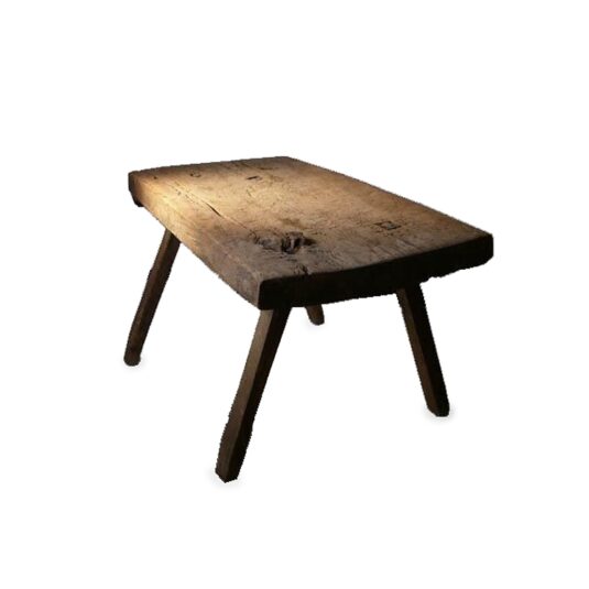RUSTIC WOOD PIG BENCH WITH SPLAYED LEGS 111 CM LONG 45 CM WIDE 59 CM HIGH