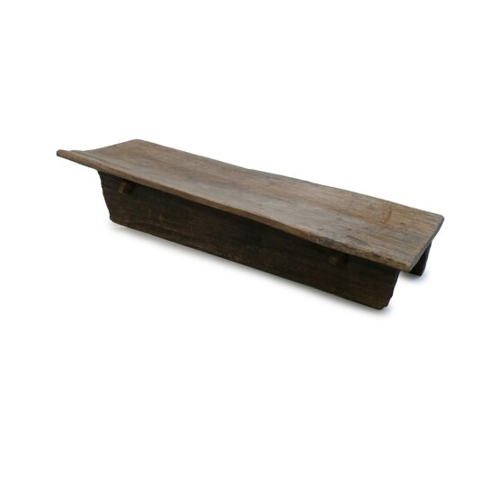 LARGE RUSTIC WOOD MASSAGE BENCH SLIGHTLY DIPPED 206 CM LONG 62 CM WIDE