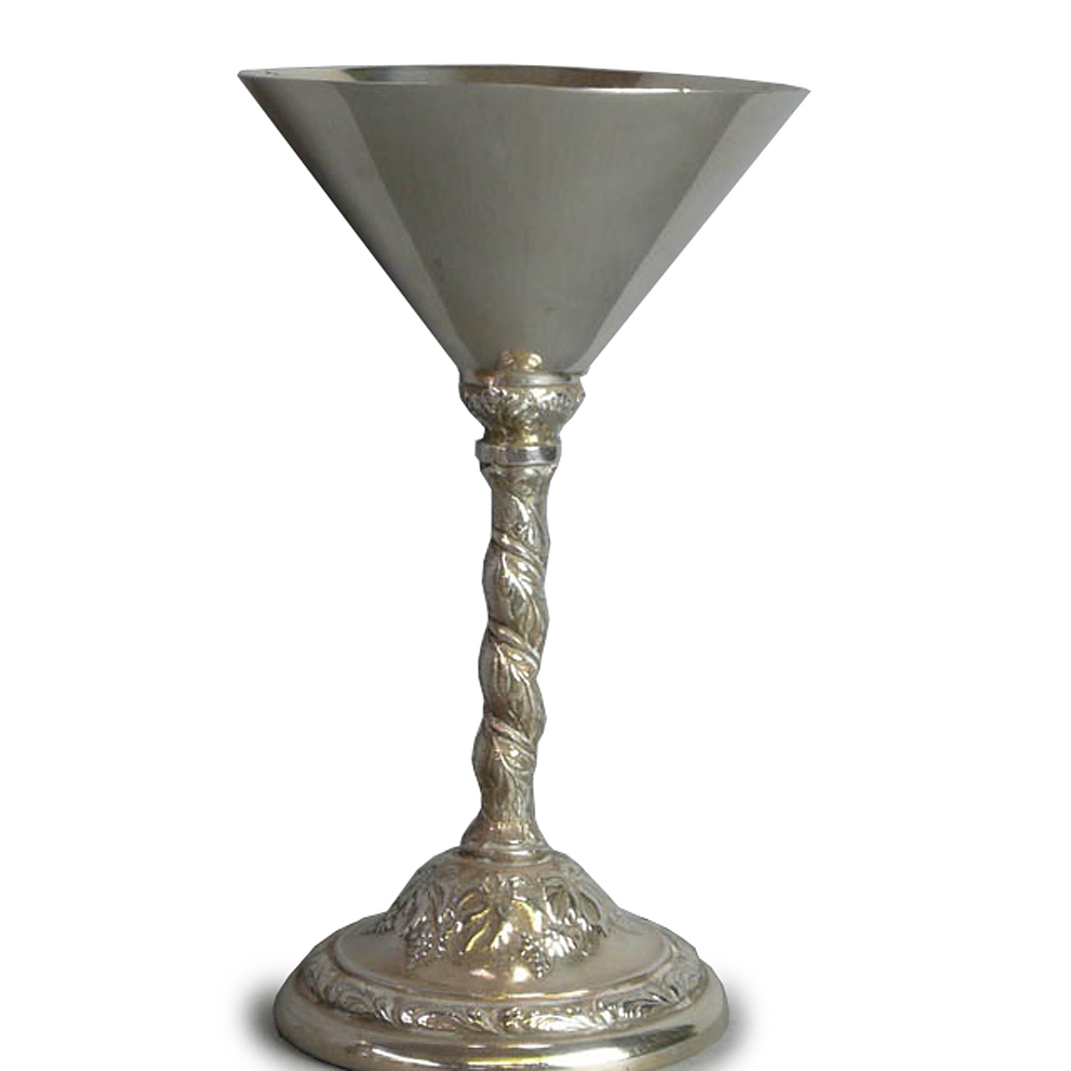 E.P. SILVER MARTINI GOBLET WITH BARLEY TWIST STEM (X15) Prop hire for